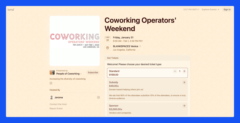 Coworking conferences 2025 - Coworking Operators Weekend.