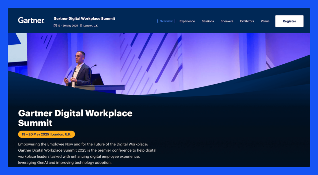 Coworking conferences 2025 - Gartner Digital Workplace Summit UK.