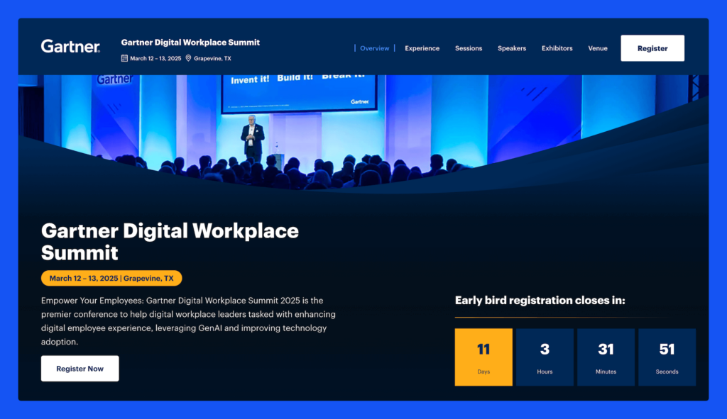 Coworking conferences 2025 - Gartner Digital Workplace Summit US.