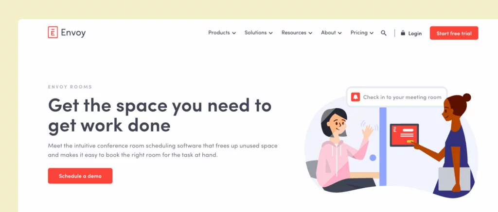 Envoy - room booking software screenshot.