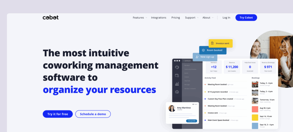 Cobot - coworking software.