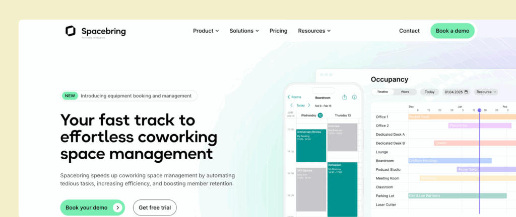 Spacebring - coworking software.