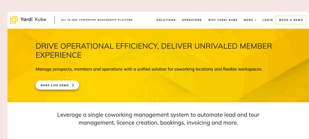 Yardi Kube - coworking software.