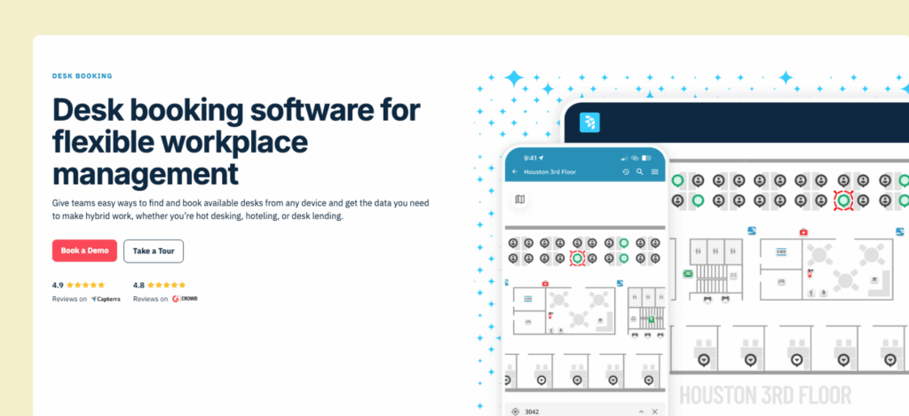 OfficeSpace - desk booking software screenshot.