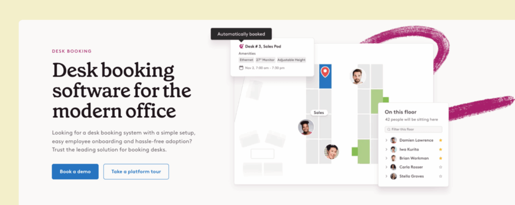 Robin - desk booking software screenshot.