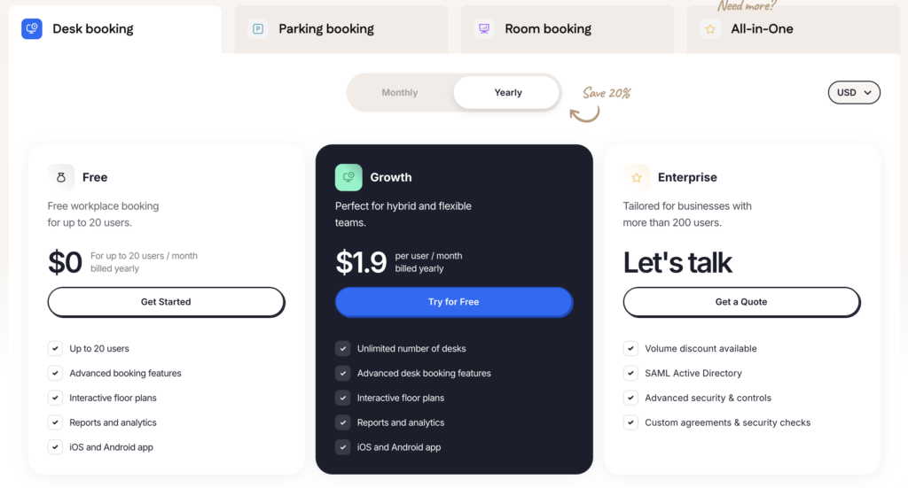 Dibsido pricing plans.