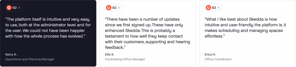 Skedda cons: What users wish were better.