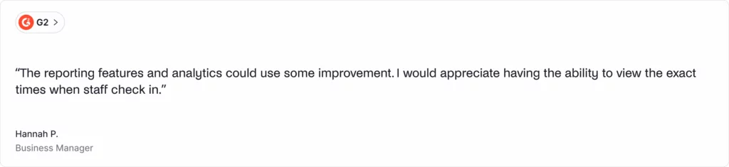 Deskbird - negative G2 review.