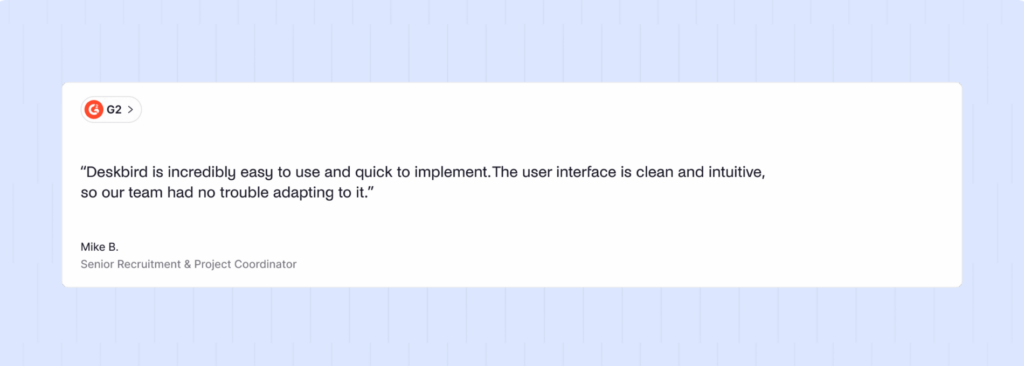 Deskbird - positive reviews.