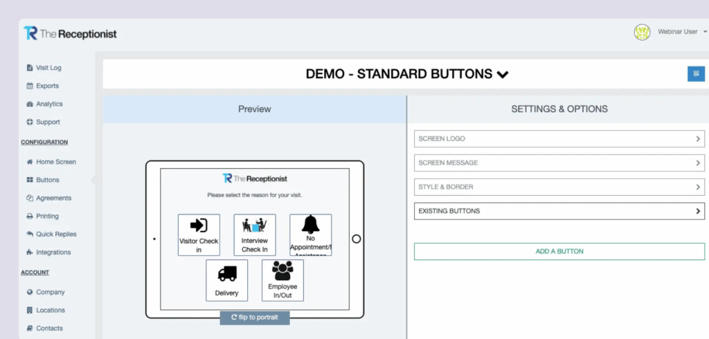 The Receptionist - Custom check in workflows.