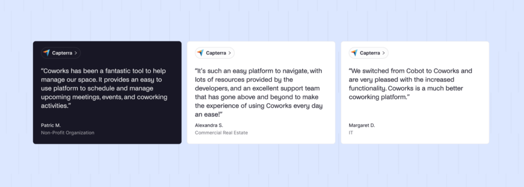 Coworks positive reviews.