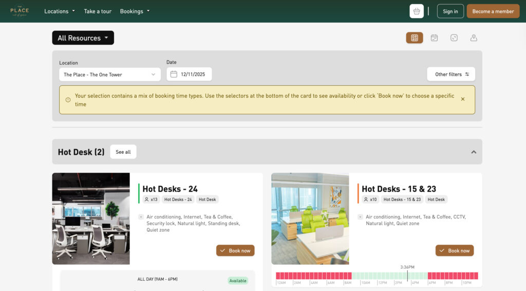 Nexudus - coworking client portal example.