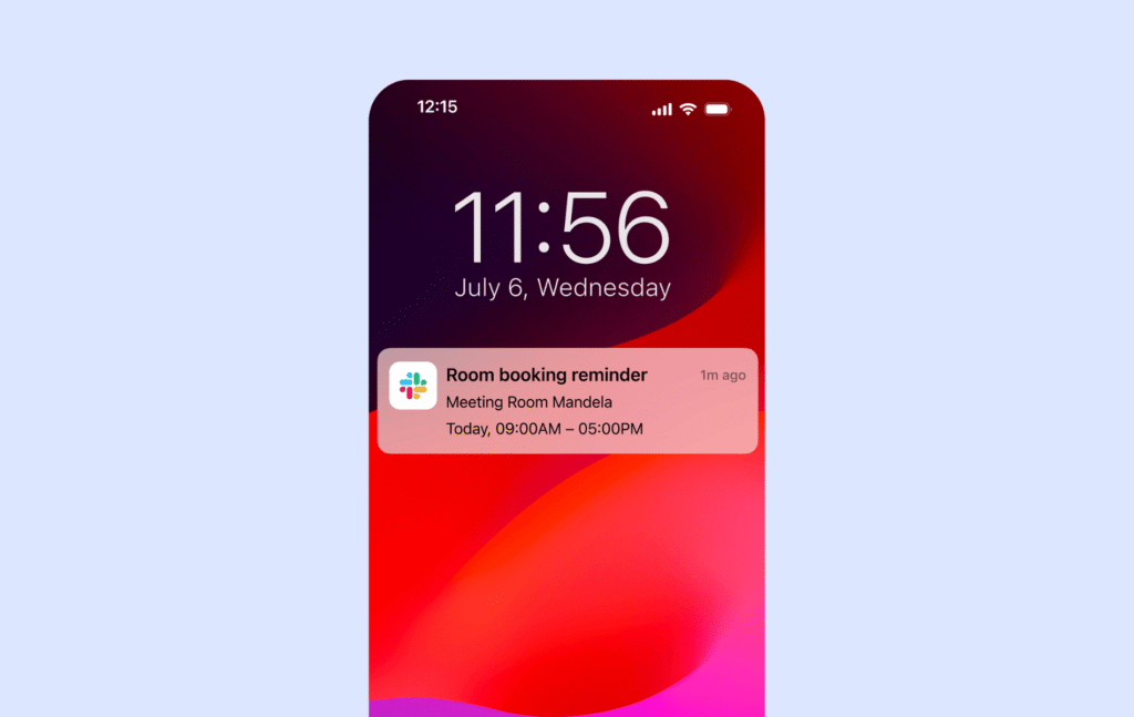 Archie Rooms - Slack booking reminder.
