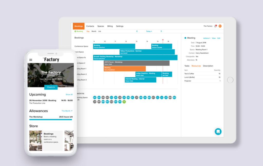 Habu Coworking UI Mockup.