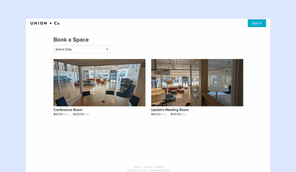 Habu: ejemplo de portal de clientes.