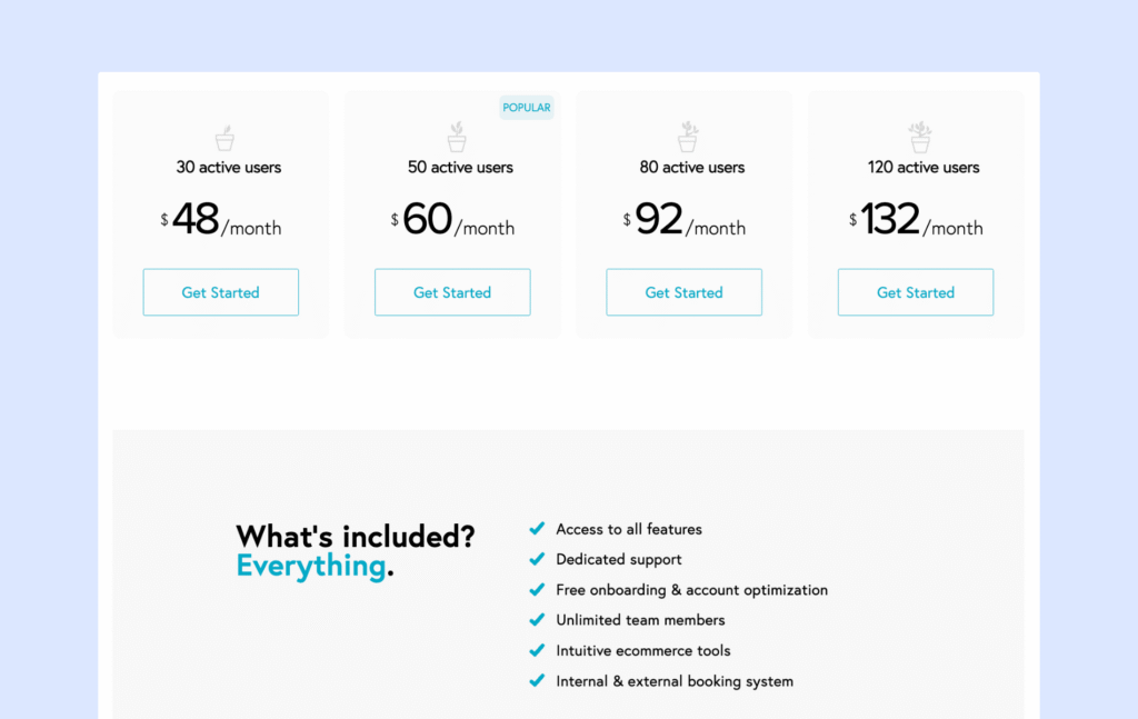 Planes de precios de Habu.