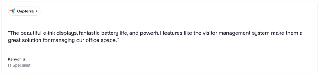 Joan software - positive user review.