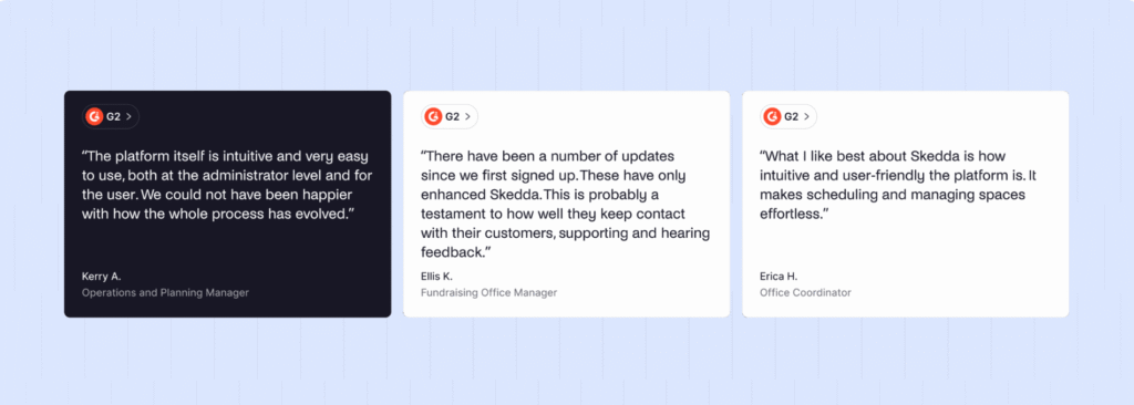 Skedda - positive reviews.