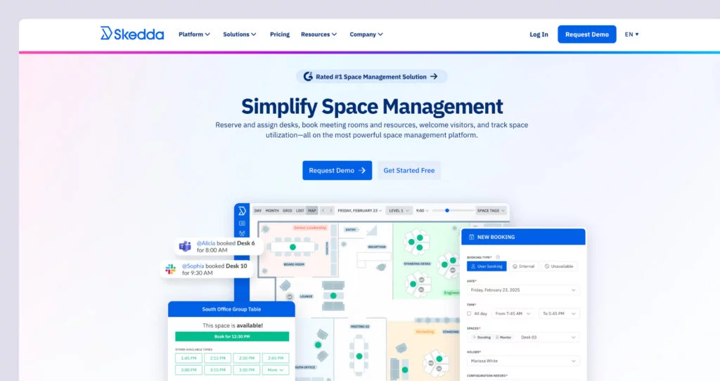 Skedda software website.