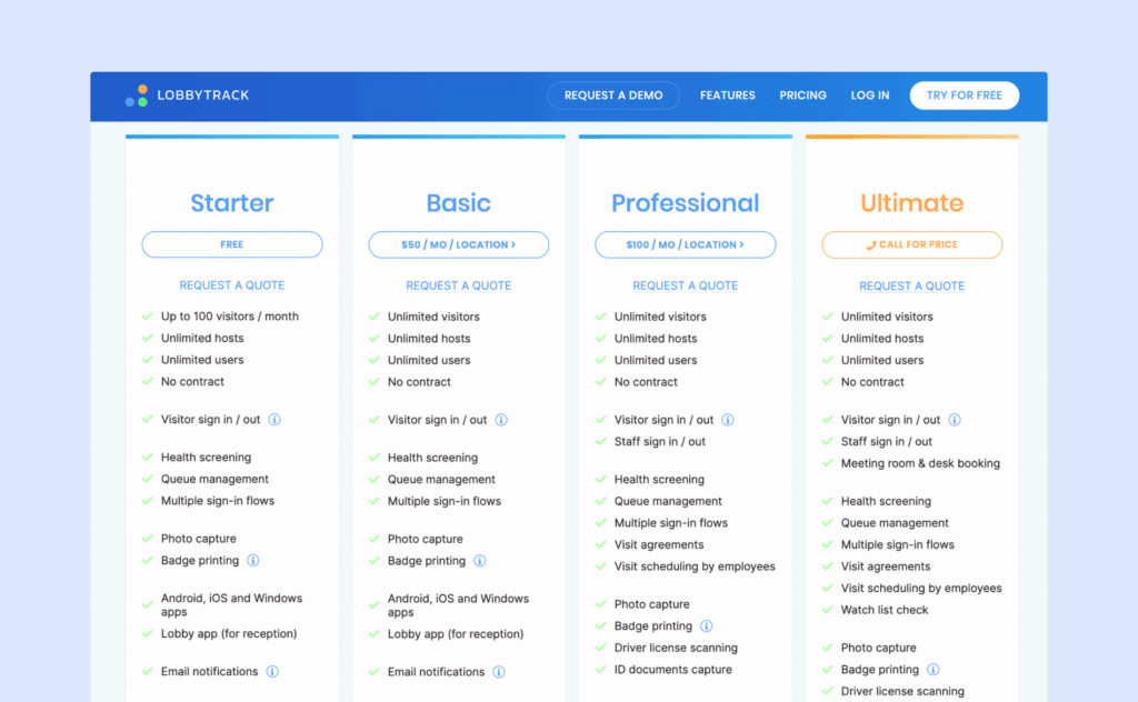 Lobbytrack - updated pricing plans.