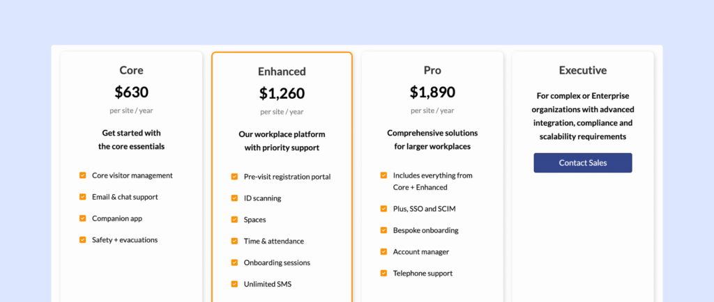 The Receptionist - updated pricing plans.