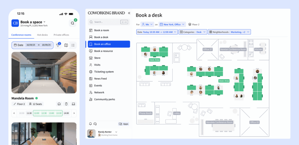 Archie Coworking UI.