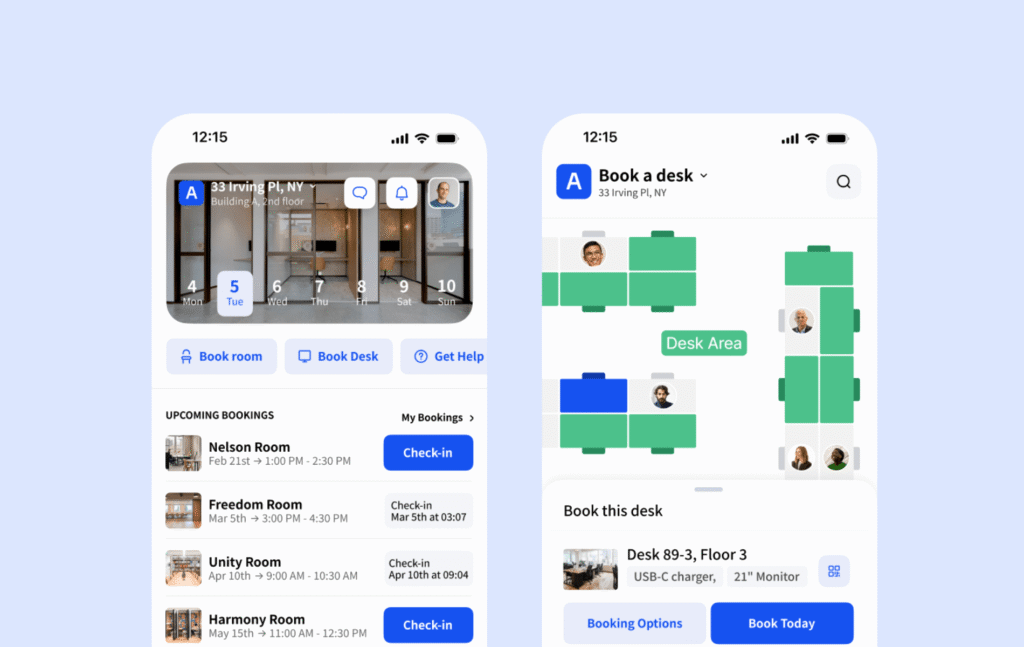 Archie mobile app views.