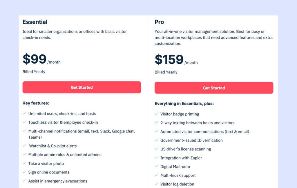 Greetly - Pricing plans.