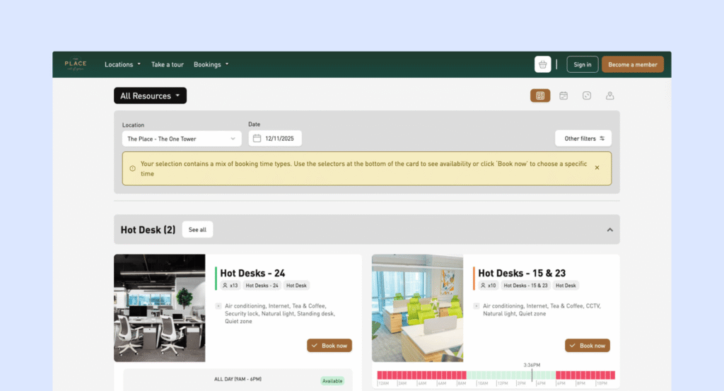 Nexudus - client portal example.