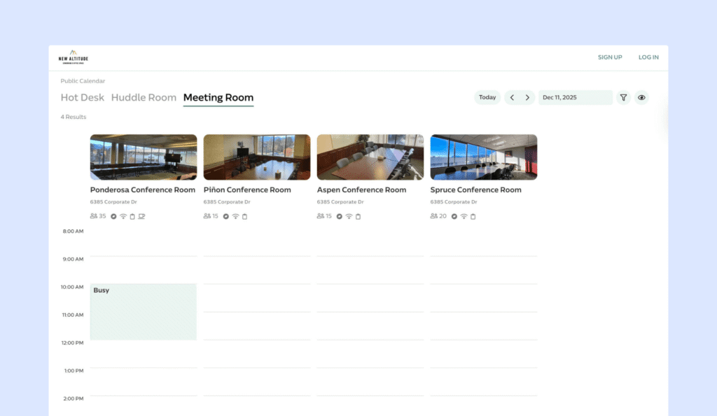 OfficeRnD Flex - client portal example.