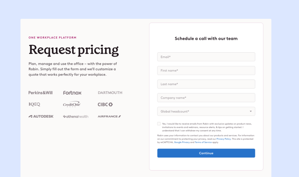 Robin - pricing plans.