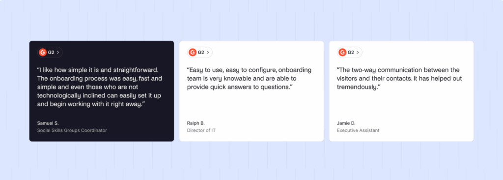 La recepcionista: opiniones positivas.