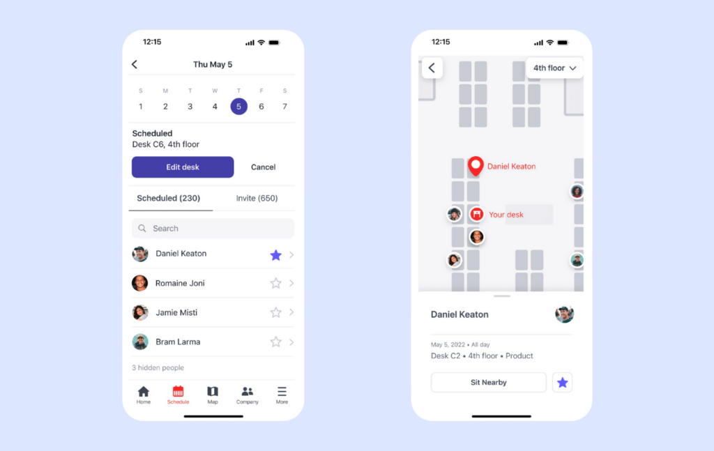 Envoy Workplace - mobile app interface.
