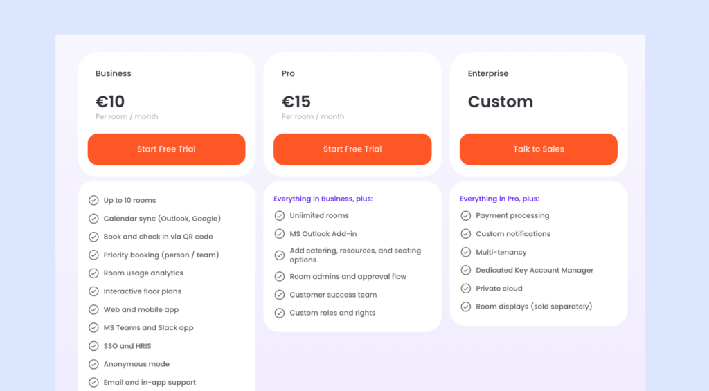 Yoffix - pricing plans.