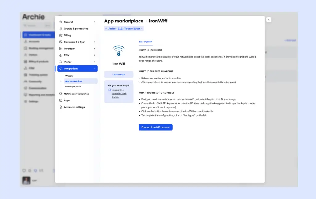 Archie - Iron WiFi integration.