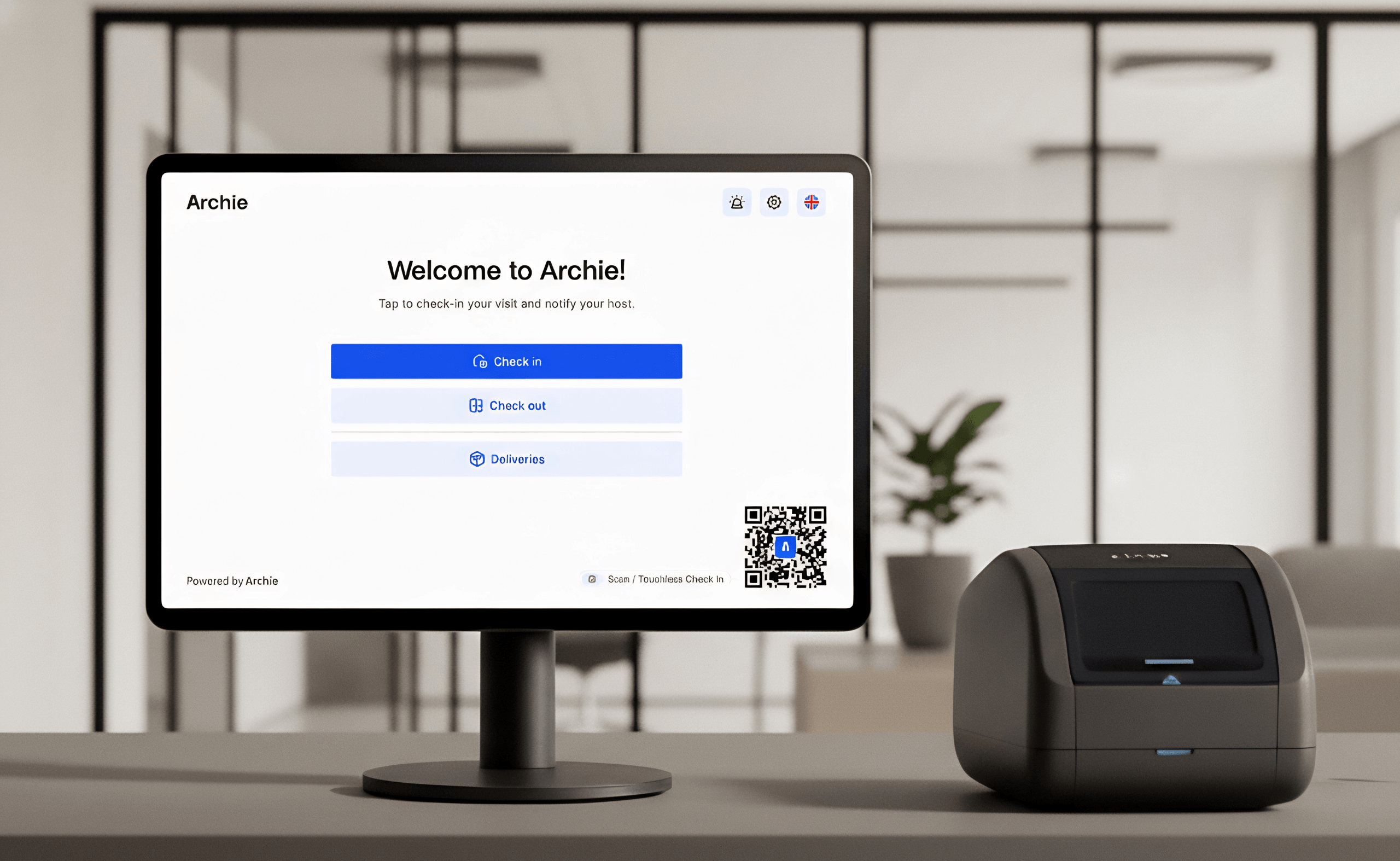 Archie visitors welcome screen cover.