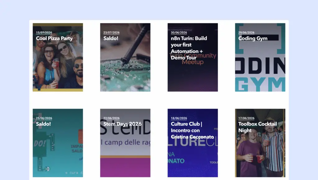 Coworking space marketing example - Toolbox Torino.
